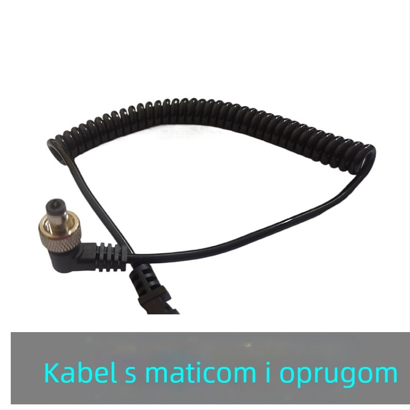 DCPU opružni kabel s maticom za punjenje — Hongtong, 3.5 mm×0.10 / 20BC×2C, otpor 3 Ω, ROHS, ne-standardni napajajući kabel