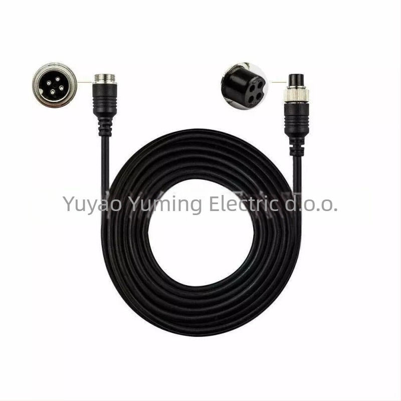 4‑jezgreni GX12 automobilni video kabel, 75 Ω, 1080P kamera – produžni kabel