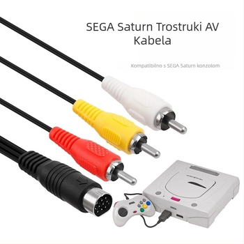 AV kabel za Sega Saturn, troredni konektor, čisto bakreno jezgro, PVC izolacija, Saturn serija