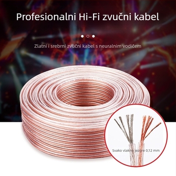 Kabel za zvučnike za profesionalni audio i video, marka MVS, certificiran prema Nacionalnom standardu