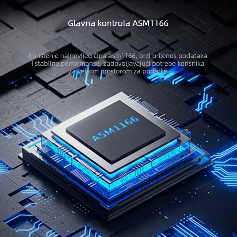 Proširna kartica M.2 M-Key PCIe 3.0 na SATA 6 priključaka za NAS s ASM1166 kontrolerom (Zy615)