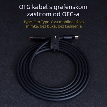 OTG audio kabel - bakar bez kisika, zlatno obloženi kabel, Type-C priključak, UL certificiran, Bartok Otg03