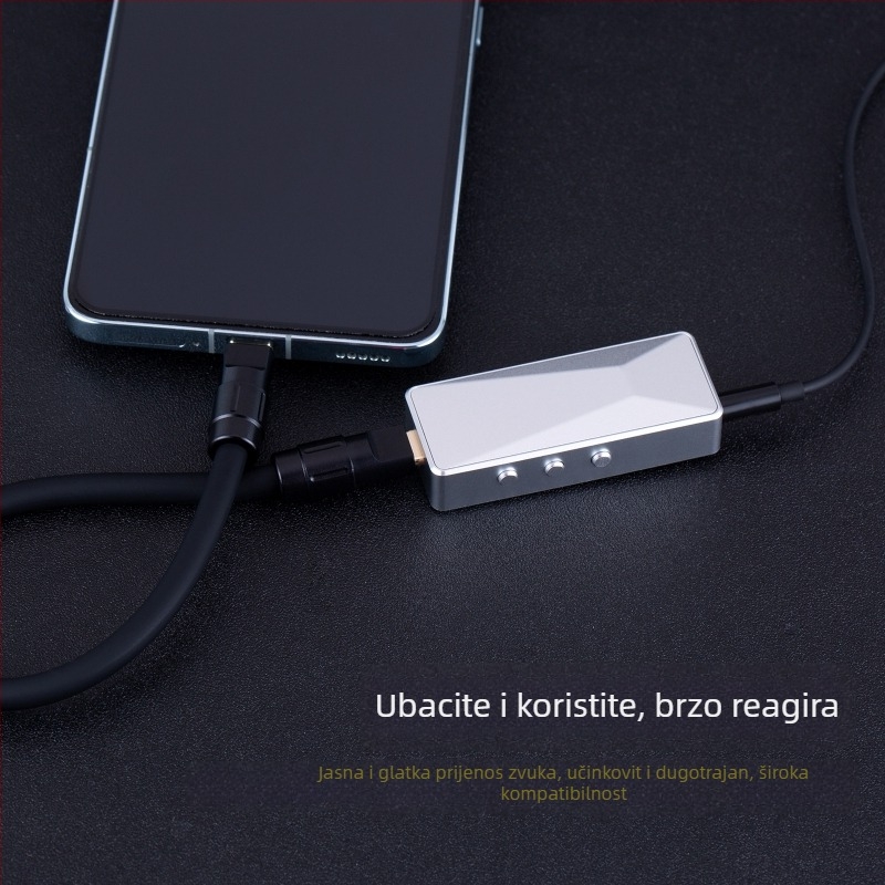 OTG audio kabel - bakar bez kisika, zlatno obloženi kabel, Type-C priključak, UL certificiran, Bartok Otg03