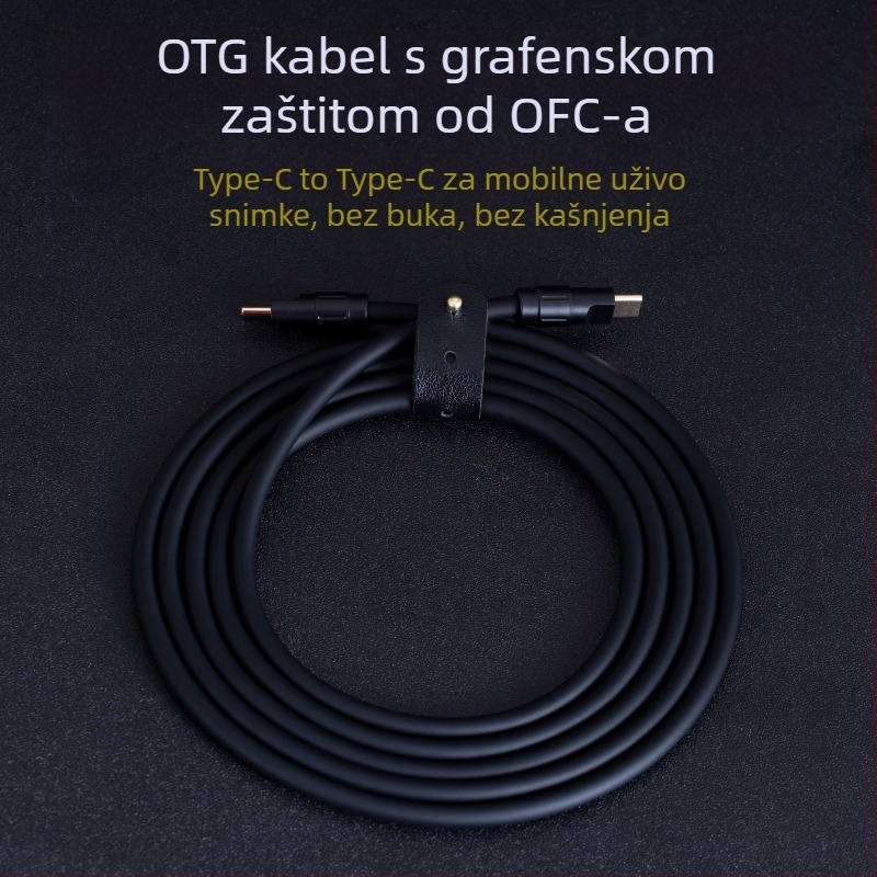 OTG audio kabel - bakar bez kisika, zlatno obloženi kabel, Type-C priključak, UL certificiran, Bartok Otg03