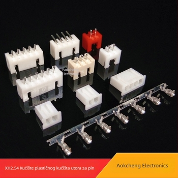 XH serija 2P 2,54 mm ravna PIN zaglavak, PA66 izolator, Aokcheng
