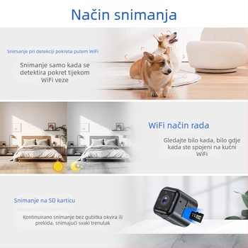 AS03 Pametna kamera, 2,8 mm objektiv, domet 10–30 m, Noćni vid, Unutarnja uporaba