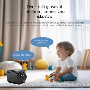 Pametna bežična kamera za nadzor s noćnim vidom, 2MP rezolucija, 3.6 mm objektiv, domet 10–30 m, upravljanje putem mobilne aplikacije