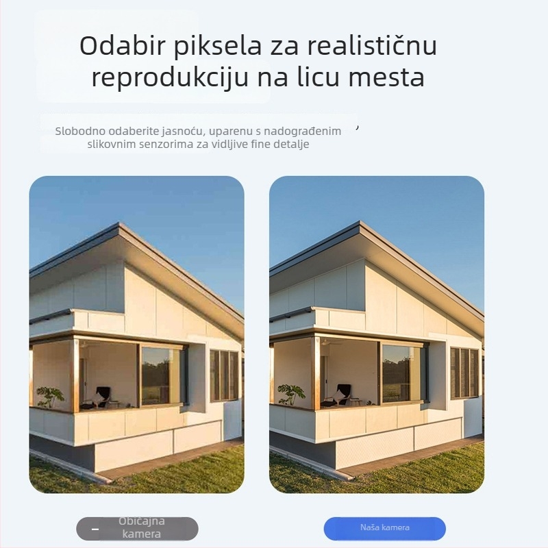 Pametna bežična kamera za nadzor s noćnim vidom, 2MP rezolucija, 3.6 mm objektiv, domet 10–30 m, upravljanje putem mobilne aplikacije