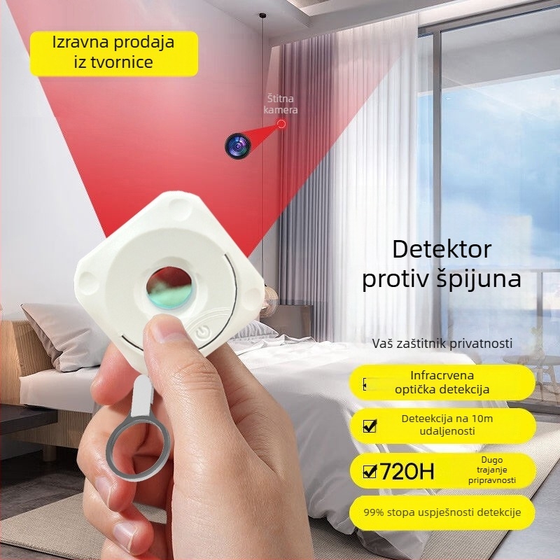 Bežični detektor kamera s infracrvenom detekcijom, raspon 0–2000 MHz, domet 5 m, napajanje 5 V