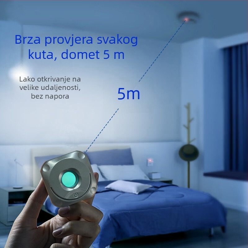 Bežični detektor kamera s infracrvenom detekcijom, raspon 0–2000 MHz, domet 5 m, napajanje 5 V