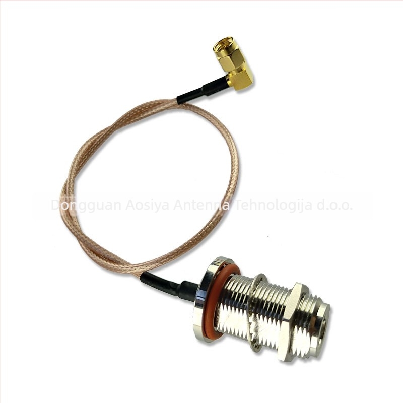 RF produžni kabel za antenu s SMA kutnim adapterom N-femalne, RG316/U koaksijalni kabel, zlatni središnji kontakt, 50 Ω, SWR ≤ 2, dobitak 3