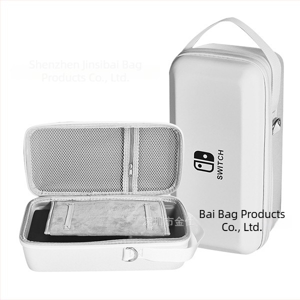 Nintendo Switch OLED zaštitna torbica sa stalkom, materijal EVA PU denim, šavovi toplim presivanjem, kompatibilna Switch OLED/Switch/Lite, težina 500 g, zatvaračem