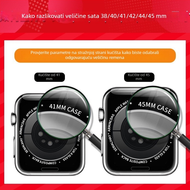 Silikonski remen za Apple Watch S11/10 s ispisanim motivom, 41/49 mm