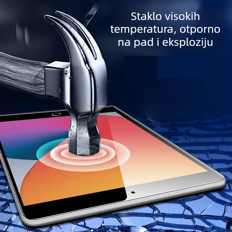 YMWL Prednje kaljeno staklo za iPad — ravne ivice, HD jasnoća, anti otisci prstiju, otpornost na padove, puna zaštita zaslona