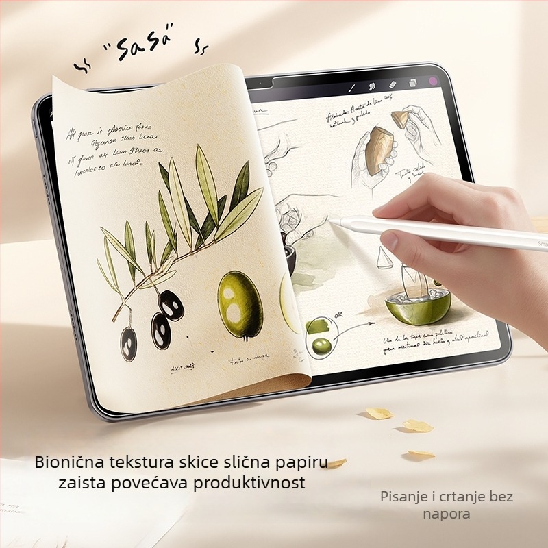 Kaljeno staklo zaštitnik zaslona za iPad – prednja membrana, mat završna obrada, otisci prstiju otporan, cijeli zaslon