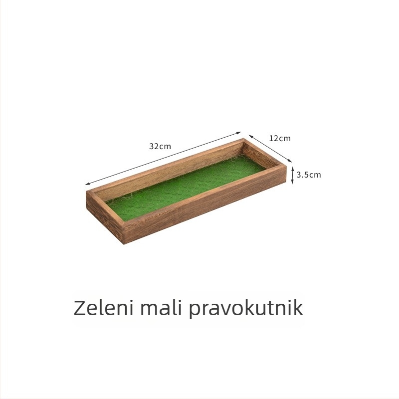 Pravokutni stakleni pladanj za serviranje – za voće i deserte, čaj i kavu, moderan minimalistički stil