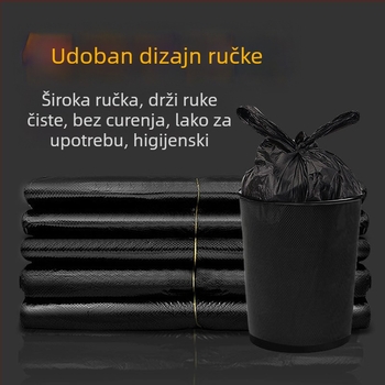 Vreće za otpad u vest stil, jednokratne, debeli PE materijal (Materijal: PE; Biodegradibilno: Ne; Stil: Vest stil; Jednokratno: Da; Debljina: Zgušnjena)