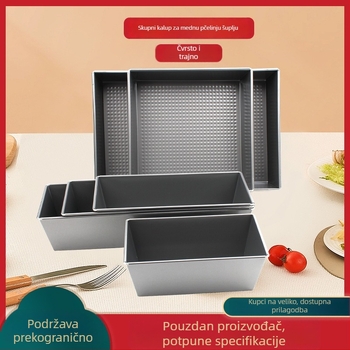 Kalup za tost kruh, pravokutni, od ugljičnog čelika s premazom protiv ljepenja, za pečenje kolača