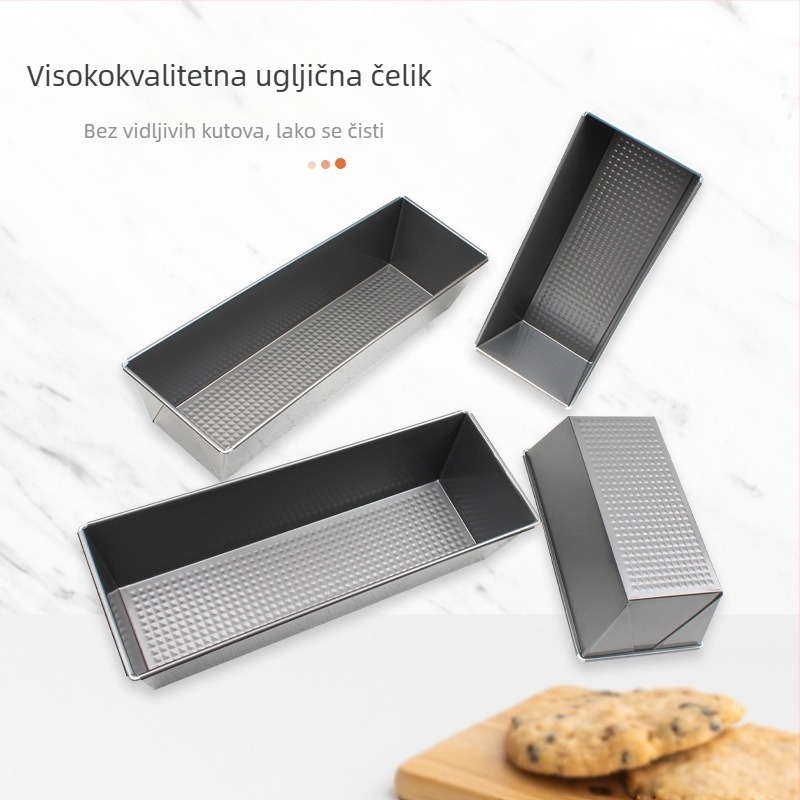 Kalup za tost kruh, pravokutni, od ugljičnog čelika s premazom protiv ljepenja, za pečenje kolača