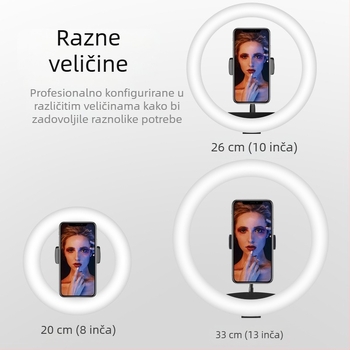 MJ26RGB RGB rasvjeta za prijenos uživo, poboljšanje ljepote, kružna svjetiljka promjera 26 cm s RGB ambijentalnim svjetlom