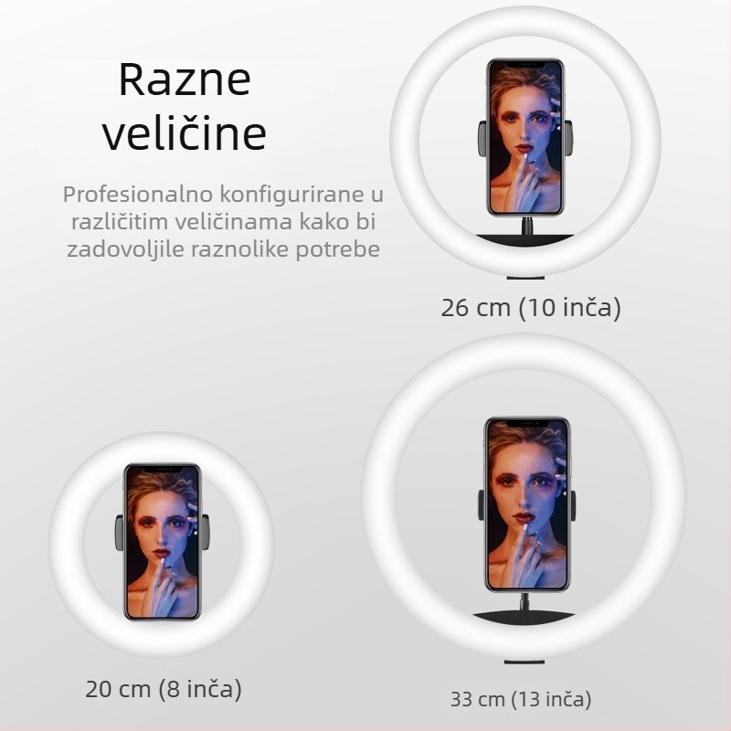 MJ26RGB RGB rasvjeta za prijenos uživo, poboljšanje ljepote, kružna svjetiljka promjera 26 cm s RGB ambijentalnim svjetlom