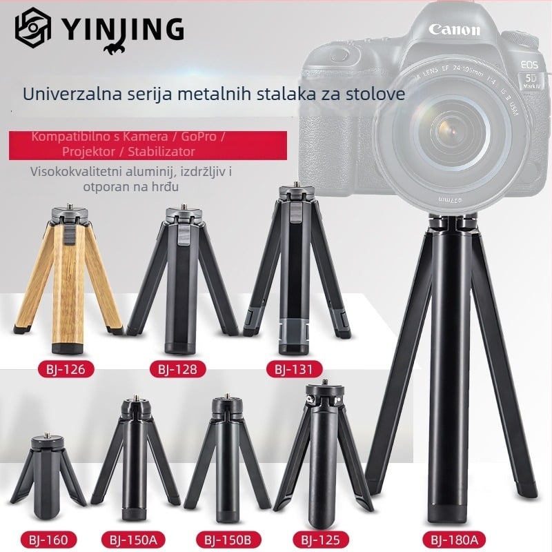 Stolna baza za tripod – aluminijska legura, nosivost 2-5 kg, PTZ tip kuglasti pan-tilt, jedan čvor