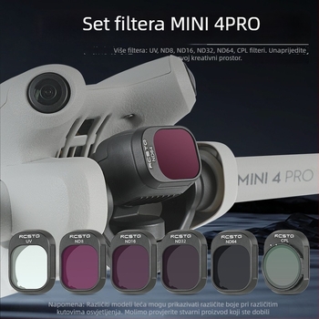RCSTQ 1421200 Polarizacijski ND Filter Set za DJI Mini 4 Pro – OEM Obrada, Bajonet veličina: Drugo, Kompatibilno s Mini 4 Pro