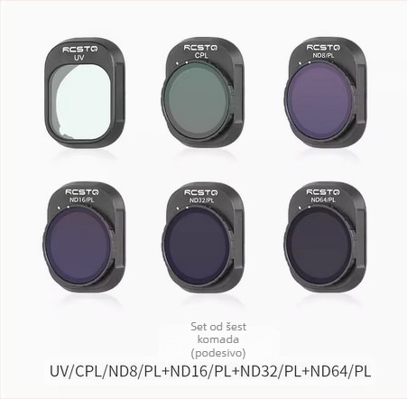 RCSTQ 1421200 Polarizacijski ND Filter Set za DJI Mini 4 Pro – OEM Obrada, Bajonet veličina: Drugo, Kompatibilno s Mini 4 Pro