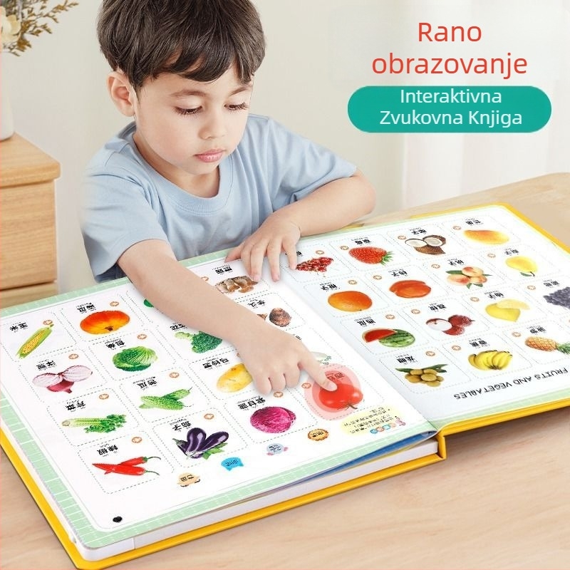 Uređaj za čitanje točkom za djecu — govori audiobook za učenje, snimanje, punjiva litijska baterija, glazba i interaktivno učenje