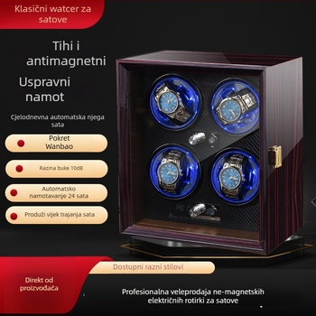 Dian Yue Četverostruki navijač za mehaničke satove, električni navijač, kutija za satove za kućnu upotrebu (set od 4)