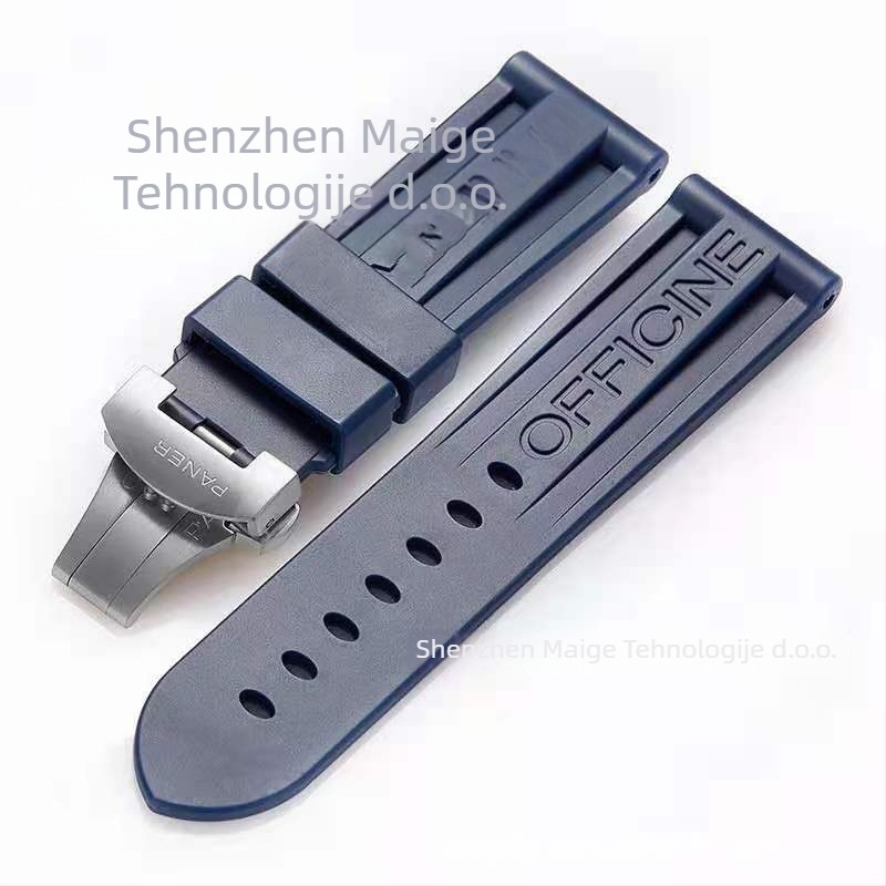 Gumeni kaiš za sat s leptir kopčom za Panerai PAM00359 - ljeto 2025