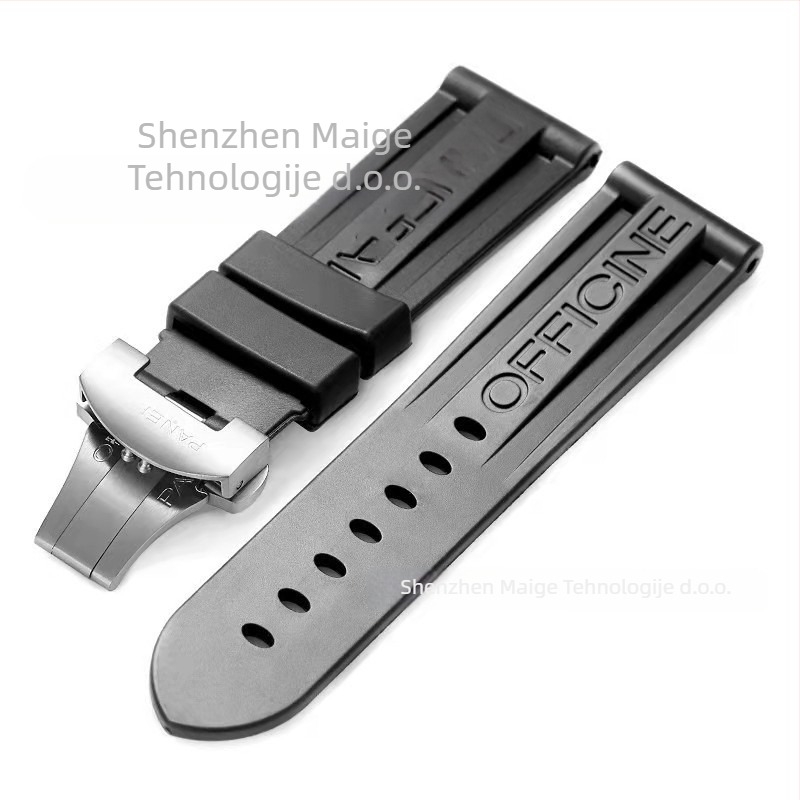 Gumeni kaiš za sat s leptir kopčom za Panerai PAM00359 - ljeto 2025