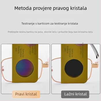 Naočale za čitanje s kristalnim lećama i prirodnim kamenom, otporne na habanje, unisex, moderno, protiv umora