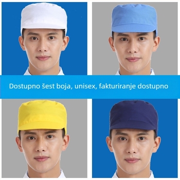 Unisex pamukova kapa s ravnim vrhom i ravnim obodom, za odrasle, prozračna