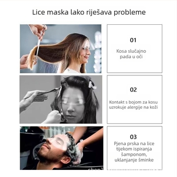 Plastične jednokratne zaštitne maske za lice za frizerske salone – 100 komada, prirodni stil, unisex, ručna izrada