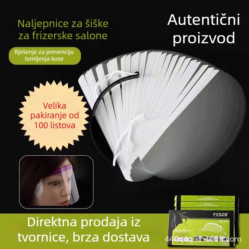 Plastične jednokratne zaštitne maske za lice za frizerske salone – 100 komada, prirodni stil, unisex, ručna izrada
