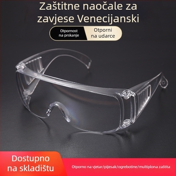 Laboratorijske zaštitne naočale, PC materijal, model Blinds, EN166 CEZ87.1, zaštita očiju, otporne na udarce