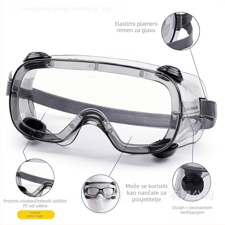 Delta 101124 zaštitne naočale, PC leće, podesivi okvir, protiv prskanja i magljenja