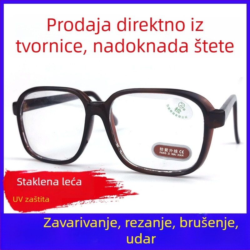 Zavarivačke naočale s podesivim okvirom, otporne na udarce i protiv odsjaja, staklene leće – Sevista shield