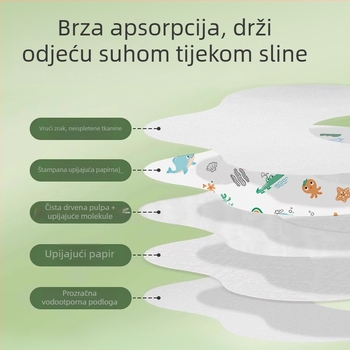 Jednokratna vodootporna bebina podloga od netkane tkanine s crtanim uzorkom, pogodna za novorođenčad (0–1 godina)
