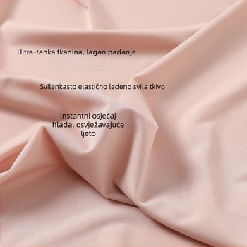 Noćna haljina od ice silk, bezšivna, za ljeto (80-90% najlona; ultratanak materijal; U izrez; rukavi 3/4)
