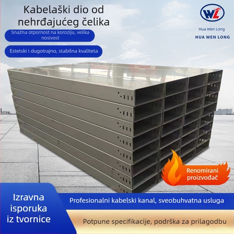 Nehrđajući čelični kabelski kanal, tip kanala, za kabliranje (Tip: kanal; Materijal: nehrđajući čelik; Kod proizvoda: Bridge)