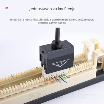 Kabelski rezač za pet para kablova za 110-tip telefonsku rasporednu ploču, s alatom za probijanje žica — otporan na habanje, visoko ugljično čelik