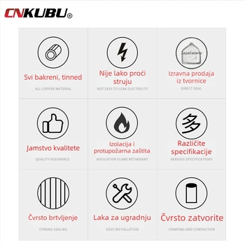 102 kom. kutija kružnih izoliranih krimp konektora, hladno presovani, završeci od mesinga s tinom