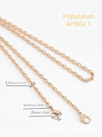 Metalni kaiš za torbu - zamjena za crossbody, gradski minimalistički stil, proljeće 2025