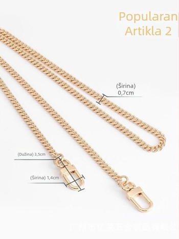 Metalni kaiš za torbu - zamjena za crossbody, gradski minimalistički stil, proljeće 2025