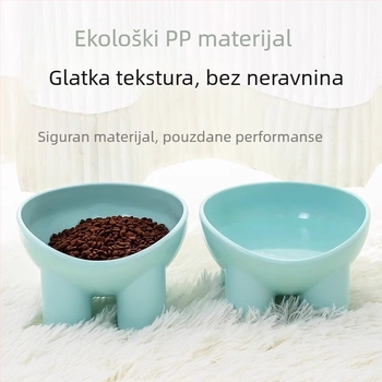 Podignuta posuda za kućne ljubimce za mačke i pse, s zaštitom vrata, nagnuta zdjela za hranu i vodu