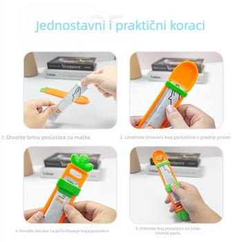 Dodatak za mačje poslastice u obliku mrkve, jednoručna žličica za hranjenje mačaka i mačića