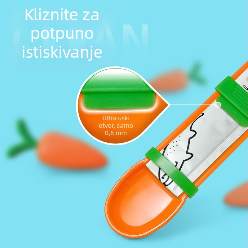 Dodatak za mačje poslastice u obliku mrkve, jednoručna žličica za hranjenje mačaka i mačića