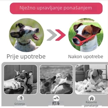 Muzzle za pse, prozračni poliester, protiv ugriza, protiv laje, 50 komada u kutiji